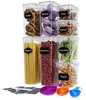 Set van 8 WELLGRO voorraadpotten met labels, inclusief Productafbeelding-voorbeeld 1