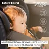 A baby is sitting in a car seat, with marketing text and icons overlaid on the image. Anteprima dell’immagine prodotto