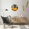 Wanduhr - Rund - Glasuhr - Meer Strand Palme - 40x40cm - Produktbild-Vorschau 6