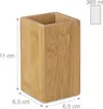 2 x Zahnputzbecher, eckig, natürliches Design, Bad Produktbild-Vorschau 4
