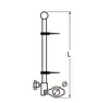 Flaggenstock mit Halter für Reling, 455x25mm, Edelstahl A2 Produktbild-Vorschau 2
