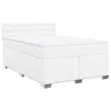 vidaXL Boxspringbett mit Matratze Weiß 140x200 cm Produktbild-Vorschau 3