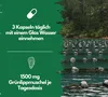 A green overlay with text and icons is placed over a photograph of a mussel farm in the ocean. Podgląd zdjęcia produktu