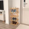 Schuhregal Faltbares 5 Ebenen Schuhregal Aus Bambus für Produktbild-Vorschau 7