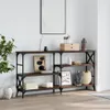 vidaXL Konzolový stolík hnedý dubový vzhľad 150x29x76,5 cm Náhľad obrázku produktu 2