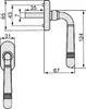 Massiv Messing Fenstergriff Set 2 x FG Helena Prime 0320 Produktbild-Vorschau 3