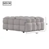 A diagram showing the dimensions of a gray ottoman. Náhľad obrázku produktu