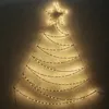 LED Tannenbaum - Wanddeko - zum Aufhängen - 200 bernsteinfarbene LED - H: 1,5m - Außentrafo Produktbild-Vorschau