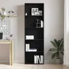 Möbel Bücherregal Schwarz Eichen-Optik 60x30x189 cm Produktbild-Vorschau 3