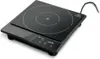 A black induction cooker is shown from a slightly elevated angle against a white background. Náhled obrázku produktu