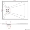 Rechteck Duschwanne SMC Duschtasse Duschwannen-Set 100 x 70 Produktbild-Vorschau 3