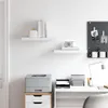 vidaXL Mensole sospese 2 pz. Bianco 50x23x3,8 cm MDF Anteprima dell’immagine prodotto 3