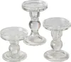 LS-LebenStil 3´er Set Glas Kerzenständer Klar 28cm Produktbild-Vorschau 2