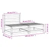 Cloris DesignMöbel Gartensofa ohne Armlehnen mit Hocker Produktbild-Vorschau 10