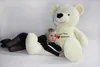XXL Peluche da bar 170 cm Bianco Ricamo "I Love You" Anteprima dell’immagine prodotto 3