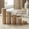 Teelichthalter aus Holz, rund, unlackiert, 5er Set, Höhe Produktbild-Vorschau 2
