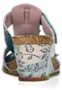 Laura Vita Damen Pantolette Keilabsatz Niete Ornament HACEO Produktbild-Vorschau 4