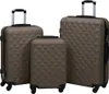 vidaXL Hard Shell Trolley Set 3 ks. Hnědý ABS Náhled obrázku produktu 7
