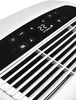 A close-up view of the control panel and vents of a white air conditioner. Produktbild-Vorschau