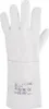 A single white welding glove shown from the front. Produktbild-Vorschau