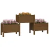 vidaXL Pflanzkübel Honigbraun 178,5x44x75 cm Massivholz Produktbild-Vorschau 3