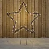 XXL LED Weihnachtsstern Weihnachtsbeleuchtung Gartenstecker warmweiß 140 LED's Anteprima dell’immagine prodotto