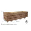 Drevená truhlica z masívneho dreva - hnedá 60 cm Náhľad obrázku produktu 3