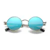 Männer Frauen Retro Vintage Brille Steampunk Runde Metall Produktbild-Vorschau 4