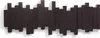 A dark brown coat rack with multiple staggered hooks mounted on a white wall. Náhľad obrázku produktu