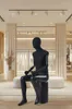 Beau mannequin abstrait laqué noir mat Couvercle . Torse Voir les images du produit 3