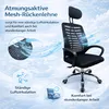 Bürostuhl KRIS, ergonomischer Drehstuhl, Mesh-Rückenlehne, Produktbild-Vorschau 3