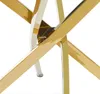 Stół do jadalni 100 x 100 cm kolor biały marmur i biały Podgląd zdjęcia produktu 3