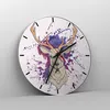 Wanduhr - Rund - Glasuhr - Hirsch Abstraktion - 30x30cm - Produktbild-Vorschau 4