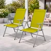 2 Stück Garten Klappstuhl Aluminium - Textilen Silbergrau/Lime Produktbild-Vorschau
