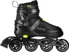 A black inline skate with yellow accents is shown against a white background. Náhled obrázku produktu