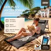 DETEX® Strandmatte mit Rückenlehne Gepolstert Anthrazit Produktbild-Vorschau 2