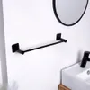 Elegantní černý věšák na ručníky z uhlíkové oceli pro Náhled obrázku produktu 4