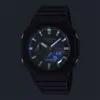 A close-up shot of a black G-Shock watch with its face illuminated. Náhled obrázku produktu