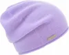 Seeberger Strickmütze-Beanie aus 100% Kaschmir mit Rollrand in lila