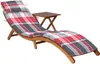 vidaXL Sonnenliege mit Tisch und Auflage Massivholz Akazie Produktbild-Vorschau 2