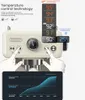 A close-up marketing image of a beige espresso machine with digital temperature displays and a graph showing extraction trends. Náhled obrázku produktu