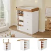 Commode à langer Flieks avec 3 tiroirs et étagère, meuble à Voir les images du produit 6