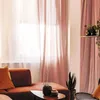 Gardine aus 100% Baumwolle - Terrakotta - 105x250 cm Produktbild-Vorschau 1