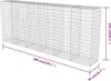 vidaXL Gabionenwand mit Abdeckung Verzinkter Stahl Produktbild-Vorschau 7
