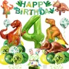 Dino-Geburtstagsdeko-Set, 40-teilig, Ziffer 4, grün Productafbeelding-voorbeeld