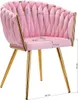 4Rico stoel QS-GW06G, fluweel, roze Productafbeelding-voorbeeld 1