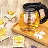 Glas Teekanne 2L mit Edelstahl Sieb Teebereiter Glaskanne Produktbild-Vorschau 8