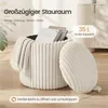 Yaheetech runder Hocker mit 35L Stauraum, Cordstoff, ∅43 x Produktbild-Vorschau 6
