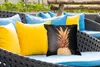 MuchoWow® Outdoor Kissen - Ananas - Gold - Farbe - Schwarz Produktbild-Vorschau 4