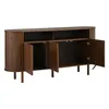 Merax Sideboard mit 3 Wellentüren und Massivholzbeine, Produktbild-Vorschau 8